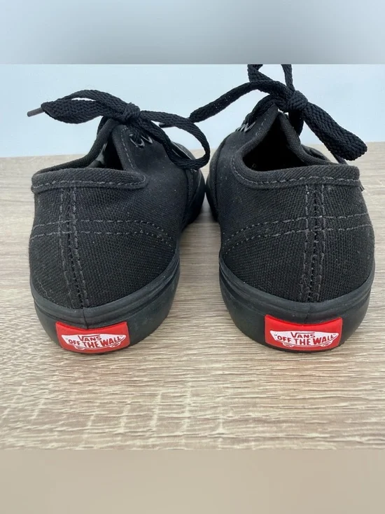 Vans Authentic Toddler Size 7.5 Shoes Black Canvas Low Top Sneakers Unisex Boys - Picture 3 of 10